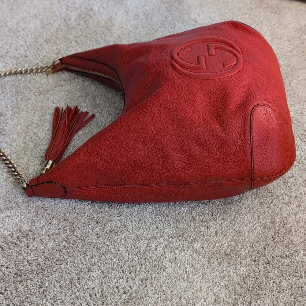 Gucci Soho Red Chain Hobo